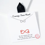 102439, GOLD DIPPED, "COURAGE, DEAR HEART" DAINTY INFINITY HEART NECKLACE