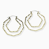 102447, HAMMERED METAL HOOP EARRING