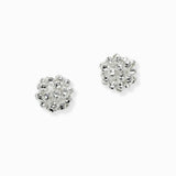 102449, BRASS TEXTURED BALL BEADED STUD EARRING