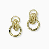 102451, BRASS ROUND LINK METAL EARRING