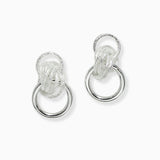102451, BRASS ROUND LINK METAL EARRING