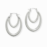 102459, LIGHTWEIGHT GEOMETRIC METAL HOOP EARRING