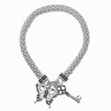 102470, BUTTERFLY WITH KEY CHARM STRETCH BRACELET