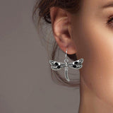 102496, DRAGONFLY FILIGREE DANGLE EARRING