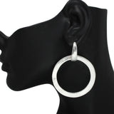 102512, HAMMERED ROUND METAL EARRING