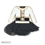 102518, SHIRT ENAMEL PEARL PIN BROOCH