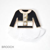 102518, SHIRT ENAMEL PEARL PIN BROOCH