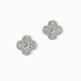 102559, CLOVER CRYSTAL RHINESTONE STUD EARRING