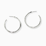 102574, TEXTURED METAL HOOP EARRING