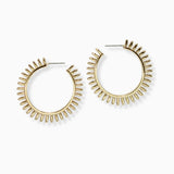 102576, SPIKE METAL ROUND HOOP EARRING