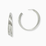 102610, DOUBLE LINE METAL ROUND HOOP EARRING