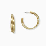 102611, DOUBLE LINE METAL ROUND HOOP EARRING