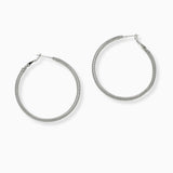 102613, SPRING ROUND METAL HOOP EARRING