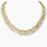 102618, 36" LONG DESIGNER INSPIRED CHAIN TOGGLE NECKLACE