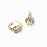 102638, 14K GOLD PLATED, KNOT DESIGNER INSPIRED EARRING