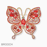 102647, LARGE BUTTERFLY CRYSTAL RHINESTONE PIN BROOCH