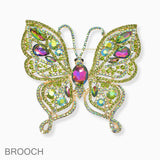 102647, LARGE BUTTERFLY CRYSTAL RHINESTONE PIN BROOCH