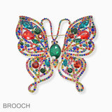 102647, LARGE BUTTERFLY CRYSTAL RHINESTONE PIN BROOCH