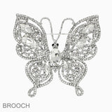 102647, LARGE BUTTERFLY CRYSTAL RHINESTONE PIN BROOCH