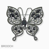 102647, LARGE BUTTERFLY CRYSTAL RHINESTONE PIN BROOCH