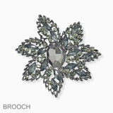 102649, FLOWER CRYSTAL RHINESTONE PIN BROOCH