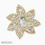 102649, FLOWER CRYSTAL RHINESTONE PIN BROOCH