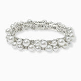 102650, PEARL WITH RHINESTONE STRETCH BRACELET