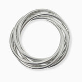 102651, SET OF 5 CIRCULAR CHAIN BANGLE BRACELET