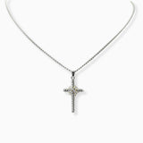 102690, CROSS CUBIC ZIRCONIA ACCENT DESIGNER INSPIRED NECKLACE