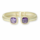 102702, CUBIC ZIRCONIA ACCENT DESIGNER INSPIRED HINGED BRACELET