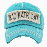102714, "BAD HAIR DAY" WASHED VINTAGE BALL CAP