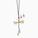 102717, DRAGONFLY LONG PENDANT NECKLACE