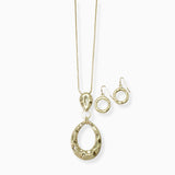 102721, HAMMERED GEOMETRIC LONG PENDANT NECKLACE