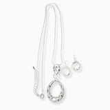 102721, HAMMERED GEOMETRIC LONG PENDANT NECKLACE