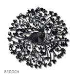 Floral Vine Rhinestone PIN Brooch - view 11