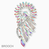 102734, OVERSIZED RHINESTONE PIN BROOCH