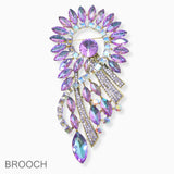 102734, OVERSIZED RHINESTONE PIN BROOCH