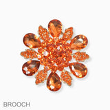 102737, FLOWER RHINESTONE PIN BROOCH