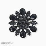 102737, FLOWER RHINESTONE PIN BROOCH