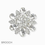 102737, FLOWER RHINESTONE PIN BROOCH