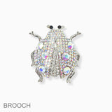 102739, LADYBUG CRYSTAL RHINESTONE PIN BROOCH