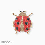 102739, LADYBUG CRYSTAL RHINESTONE PIN BROOCH