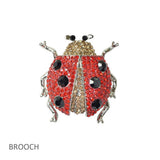 Ladybug Crystal Rhinestone PIN Brooch