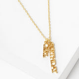 102747, GOLD DIPPED, "HAPPY BIRTHDAY" BIRTHDAY GIRL CHARM NECKLACE