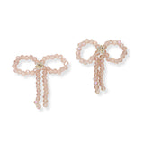 102786, RIBBON BOW BEADED EARRING