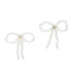 102786, RIBBON BOW BEADED EARRING