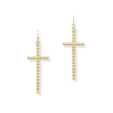 102789, CROSS METAL DANGLE EARRING