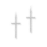 102789, CROSS METAL DANGLE EARRING