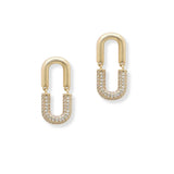 102790, GEOMETRIC CUBIC ZIRCONIA ACCENT EARRING