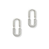 102790, GEOMETRIC CUBIC ZIRCONIA ACCENT EARRING